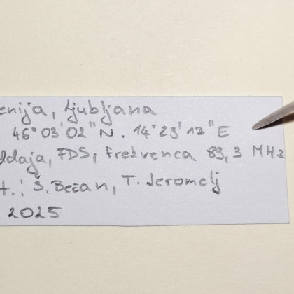 Listek z oznako vrste - oddaja FDS