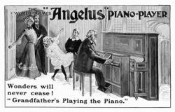 Oglas za pianolo Angelus (© 1985 The Pianola Institute Ltd., Velika Britanija)
