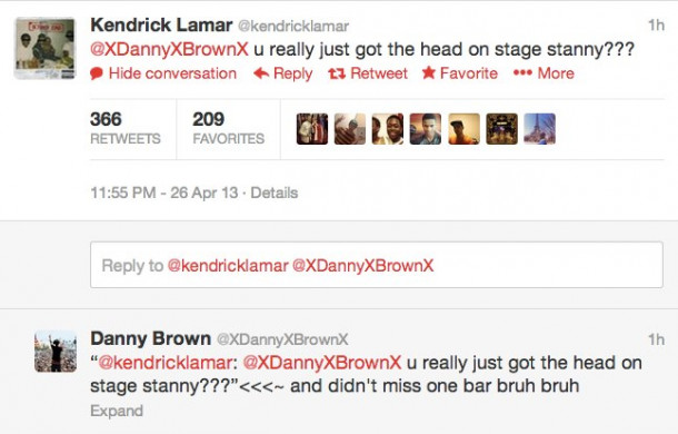 Hehe Danny Brown twit