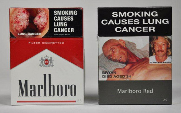 grafično označevanje tobačnih škatlic