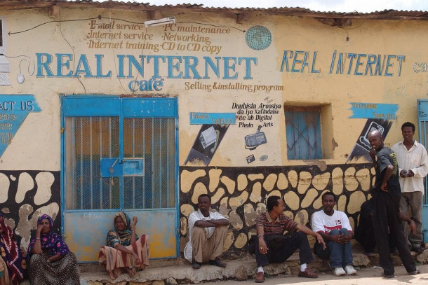 Etiopija internet cafe