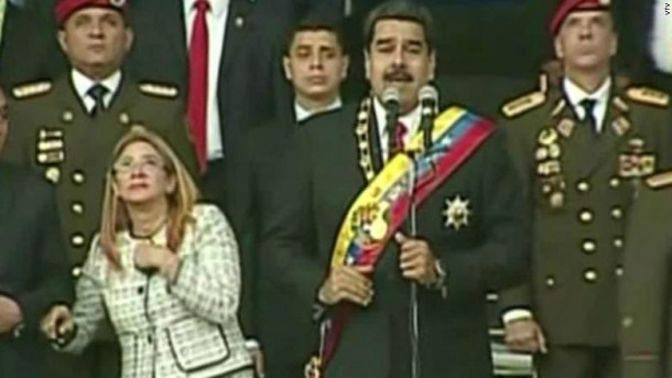 Nicolas Maduro pred poskusom atentata