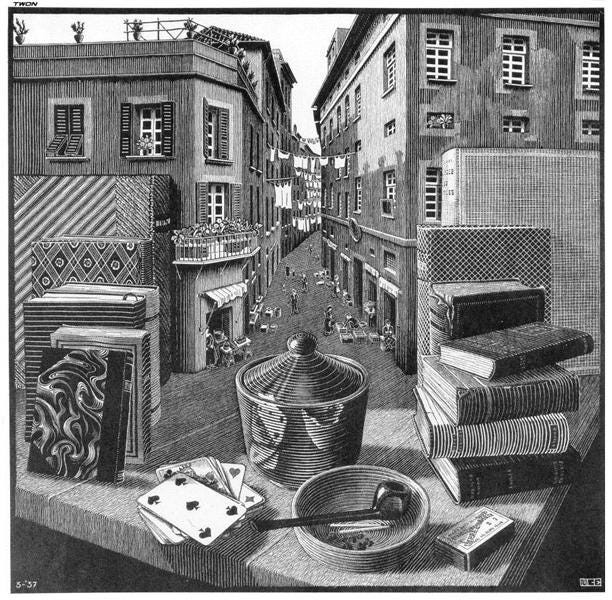 Escher Stil Life and Street