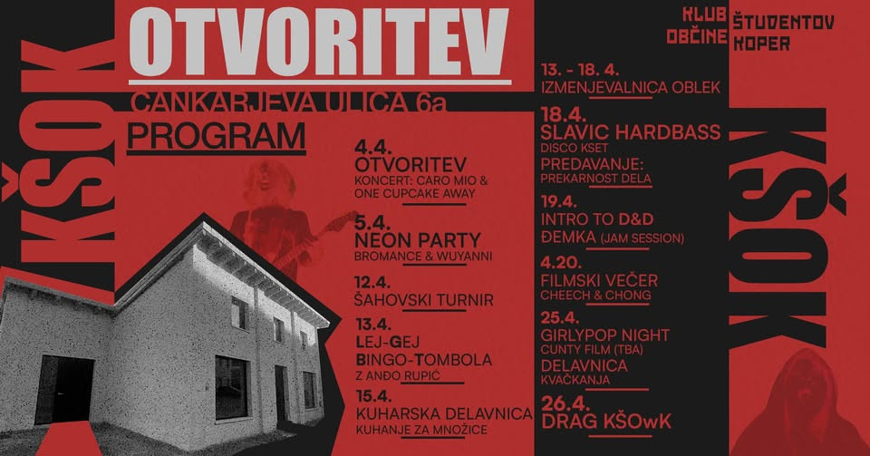 Novi prostori Kluba Študentov Koper, KŠOK